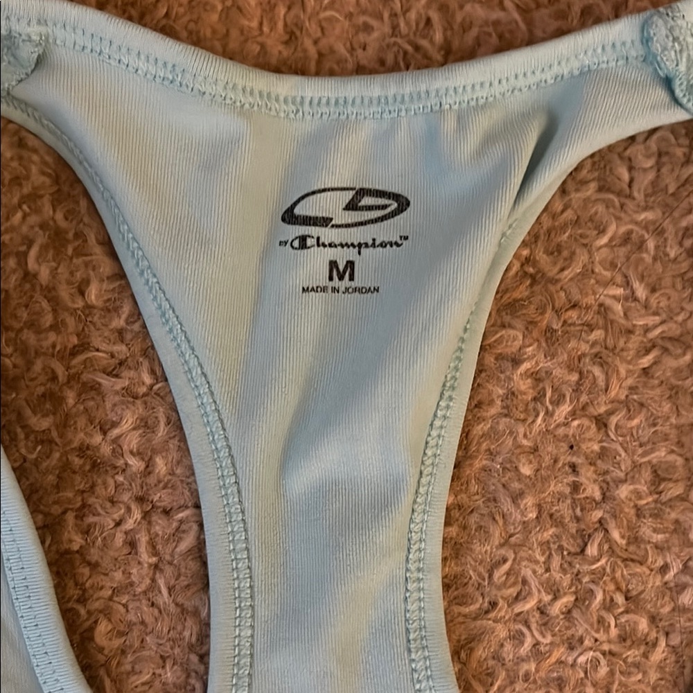 Women's Light Blue Athletic Tank Top - Picture 2 of 3